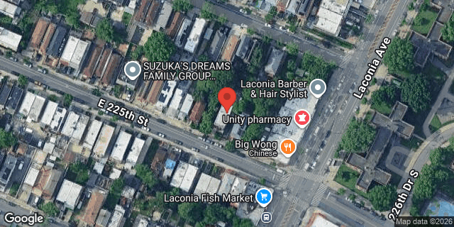 Aerial map of 1057 EAST 225 STREET, Bronx