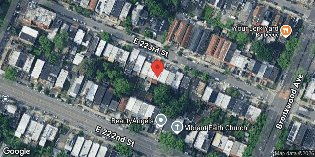Aerial map of 844 EAST 223 STREET, Bronx