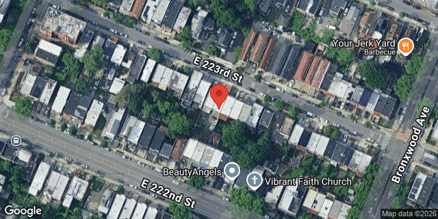 Aerial map of 842 EAST 223 STREET, Bronx