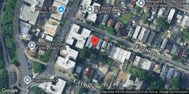 Aerial map of 634 EAST 220 STREET, Bronx