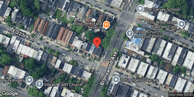 Aerial map of 875 EAST 223 STREET, Bronx
