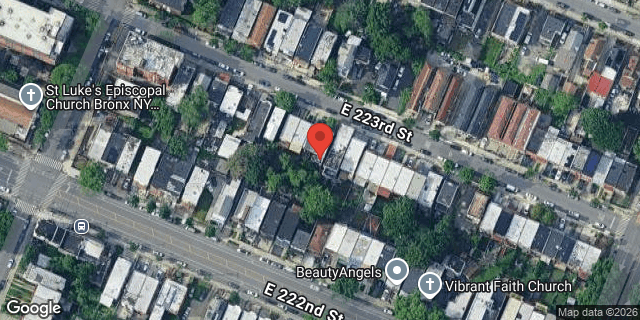 Aerial map of 834 EAST 223 STREET, Bronx