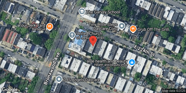 Aerial map of 908 EAST 224 STREET, Bronx