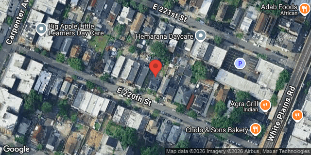 Aerial map of 663 EAST 220 STREET, Bronx