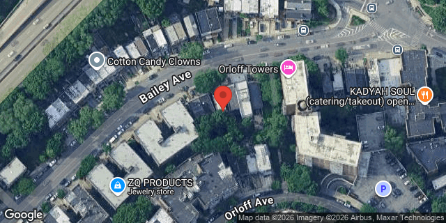 Aerial map of 3848 BAILEY AVENUE, Bronx