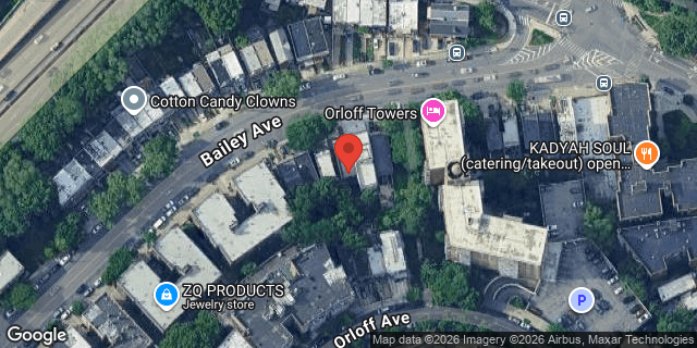 Aerial map of 3852 BAILEY AVENUE, Bronx