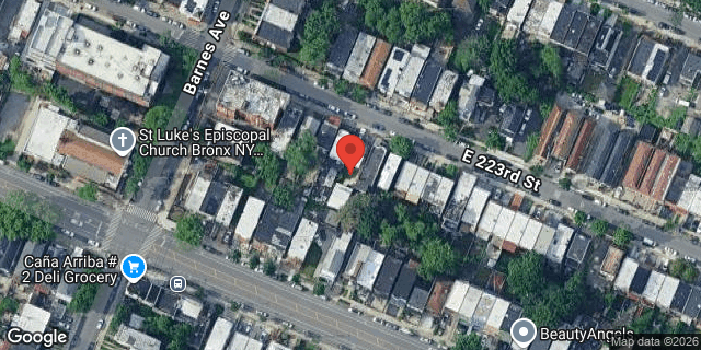 Aerial map of 822 EAST 223 STREET, Bronx