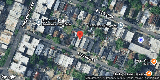 Aerial map of 651 EAST 220 STREET, Bronx