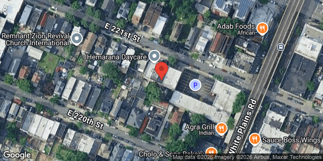 Aerial map of 674 EAST 221 STREET, Bronx