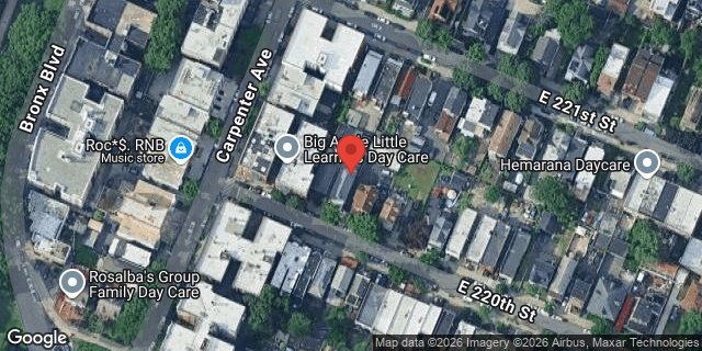 Aerial map of 635 EAST 220 STREET, Bronx