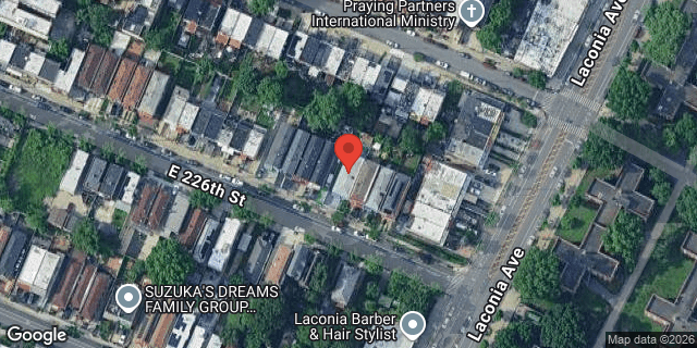 Aerial map of 1061 EAST 226 STREET, Bronx