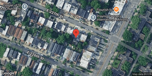 Aerial map of 1056 EAST 227 STREET, Bronx