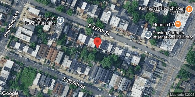 Aerial map of 1040 EAST 227 STREET, Bronx