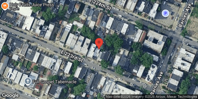 Aerial map of 751 EAST 223 STREET, Bronx