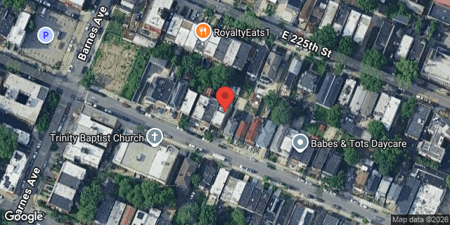 Aerial map of 825 EAST 224 STREET, Bronx