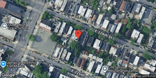 Aerial map of 922 EAST 226 STREET, Bronx