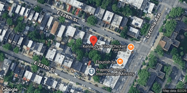Aerial map of 1052 EAST 228 STREET, Bronx