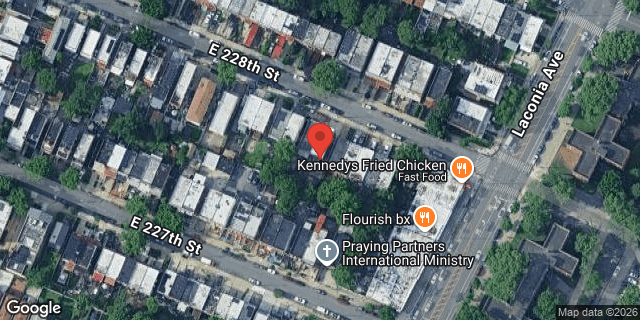 Aerial map of 1050 EAST 228 STREET, Bronx