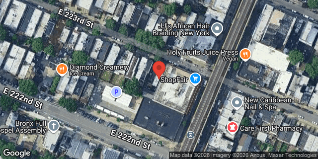Aerial map of 688 EAST 223 STREET, Bronx