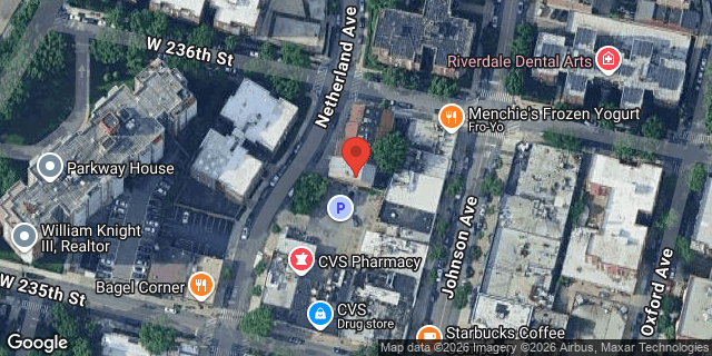 Aerial map of 3560 NETHERLAND AVENUE, Bronx