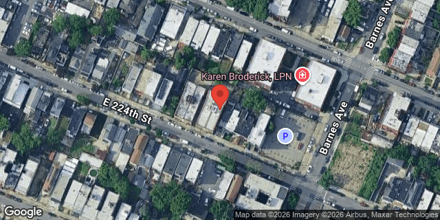 Aerial map of 757 EAST 224 STREET, Bronx