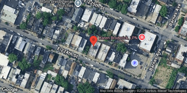 Aerial map of 751 EAST 224 STREET, Bronx