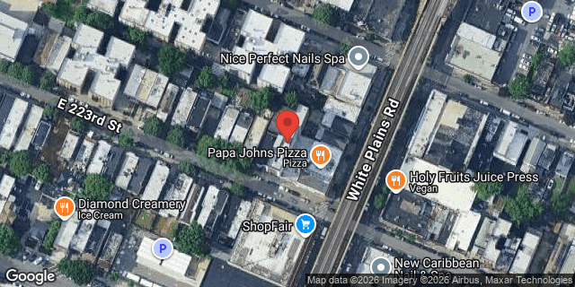 Aerial map of 689 EAST 223 STREET, Bronx