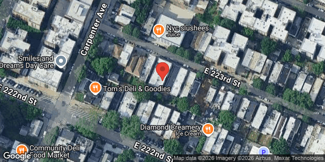 Aerial map of 638 EAST 223 STREET, Bronx