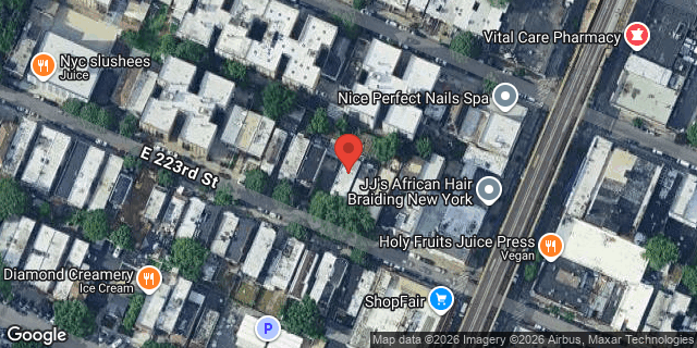 Aerial map of 679 EAST 223 STREET, Bronx