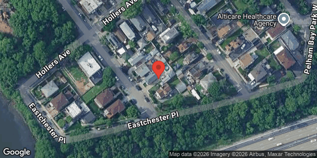 Aerial map of 3438 HUGUENOT AVENUE, Bronx