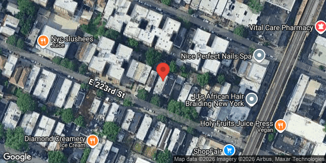 Aerial map of 673 EAST 223 STREET, Bronx