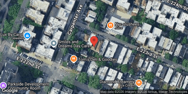 Aerial map of 628 EAST 223 STREET, Bronx