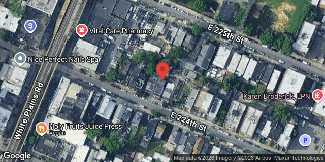 Aerial map of 729 EAST 224 STREET, Bronx