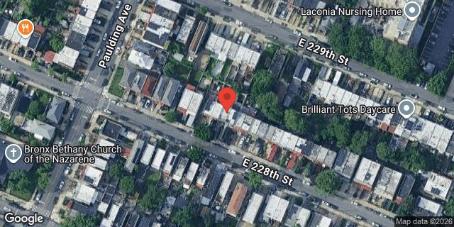 Aerial map of 1017 EAST 228 STREET, Bronx