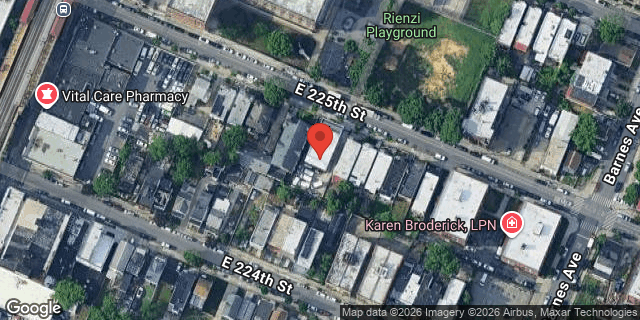 Aerial map of 740 EAST 225 STREET, Bronx