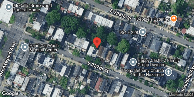 Aerial map of 937 EAST 227 STREET, Bronx