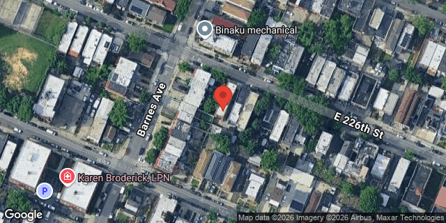 Aerial map of 812 EAST 226 STREET, Bronx
