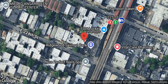 Aerial map of 689 EAST 224 STREET, Bronx