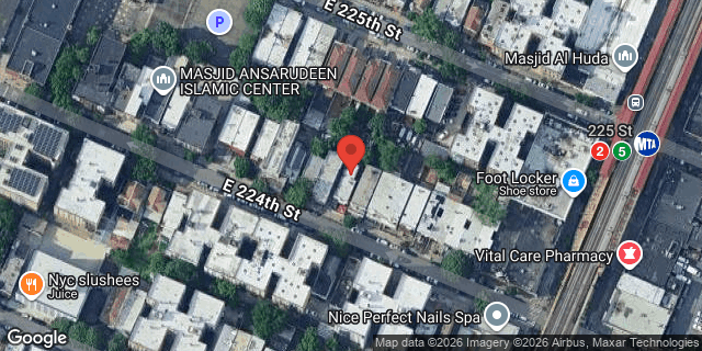 Aerial map of 669 EAST 224 STREET, Bronx