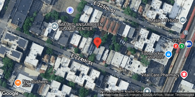 Aerial map of 663 EAST 224 STREET, Bronx