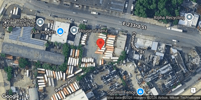 Aerial map of 1684 EAST 233RD STREET, Bronx
