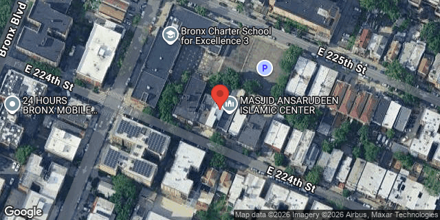Aerial map of 639 EAST 224 STREET, Bronx