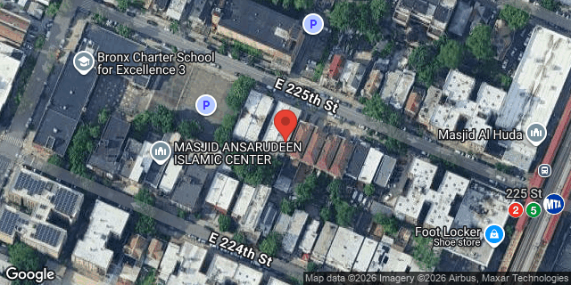 Aerial map of 658 EAST 225 STREET, Bronx