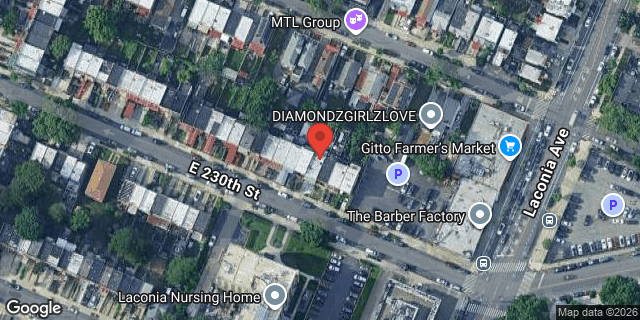 Aerial map of 1053 EAST 230 STREET, Bronx