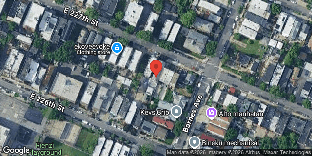 Aerial map of 764 EAST 227 STREET, Bronx