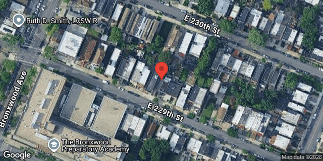 Aerial map of 933 EAST 229 STREET, Bronx