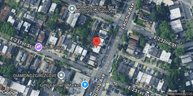 Aerial map of 4159 LACONIA AVENUE, Bronx