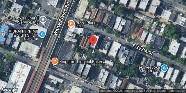 Aerial map of 716 EAST 227 STREET, Bronx