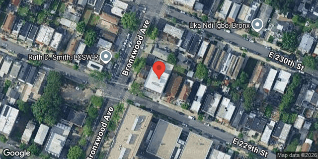 Aerial map of 909 EAST 229 STREET, Bronx
