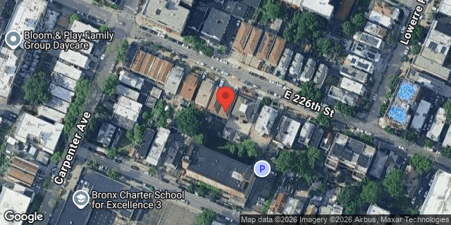 Aerial map of 642 EAST 226 STREET, Bronx